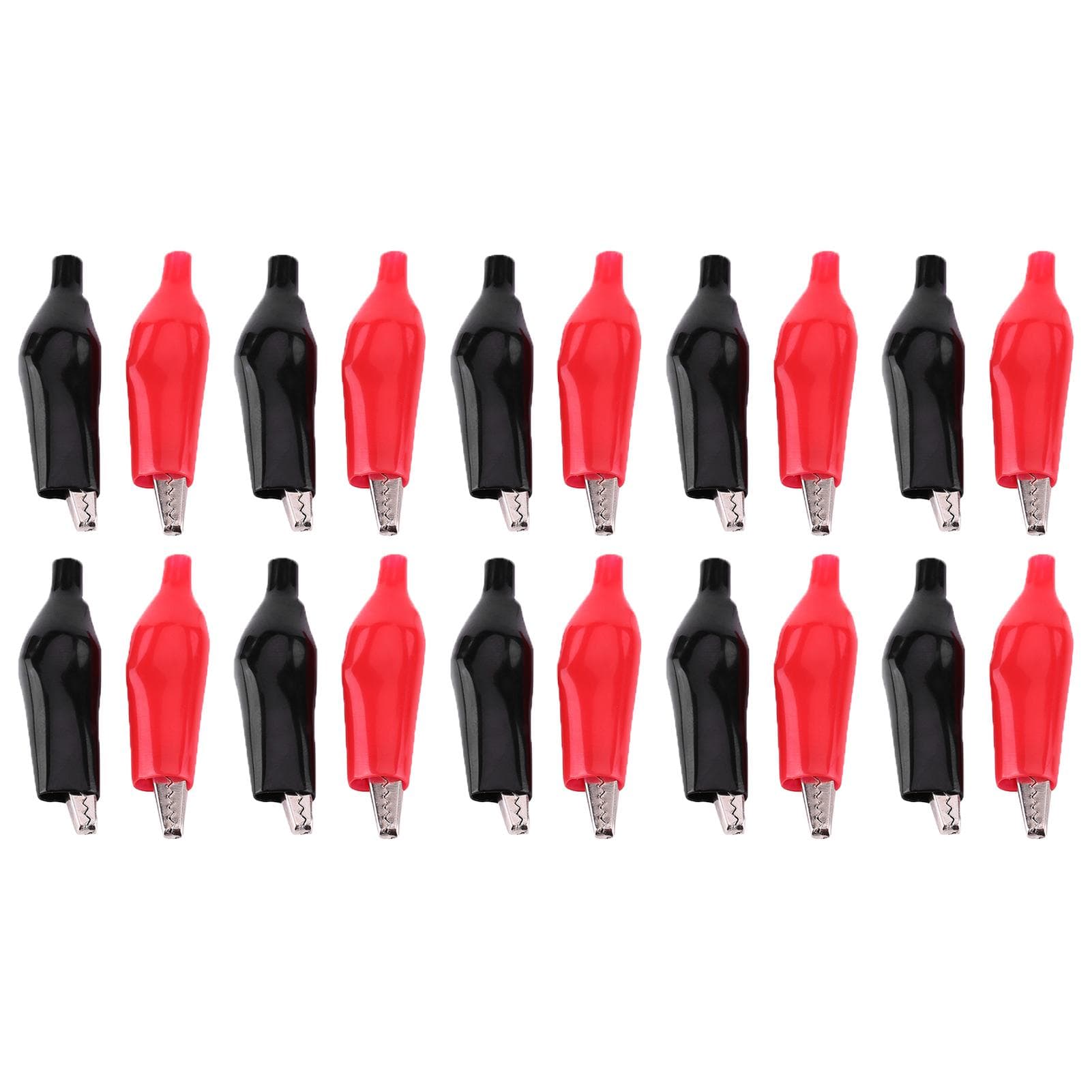 20pcs 28MM Metal Alligator Clip Crocodile Electrical Clamp for Testing Probe Meter Black&Red