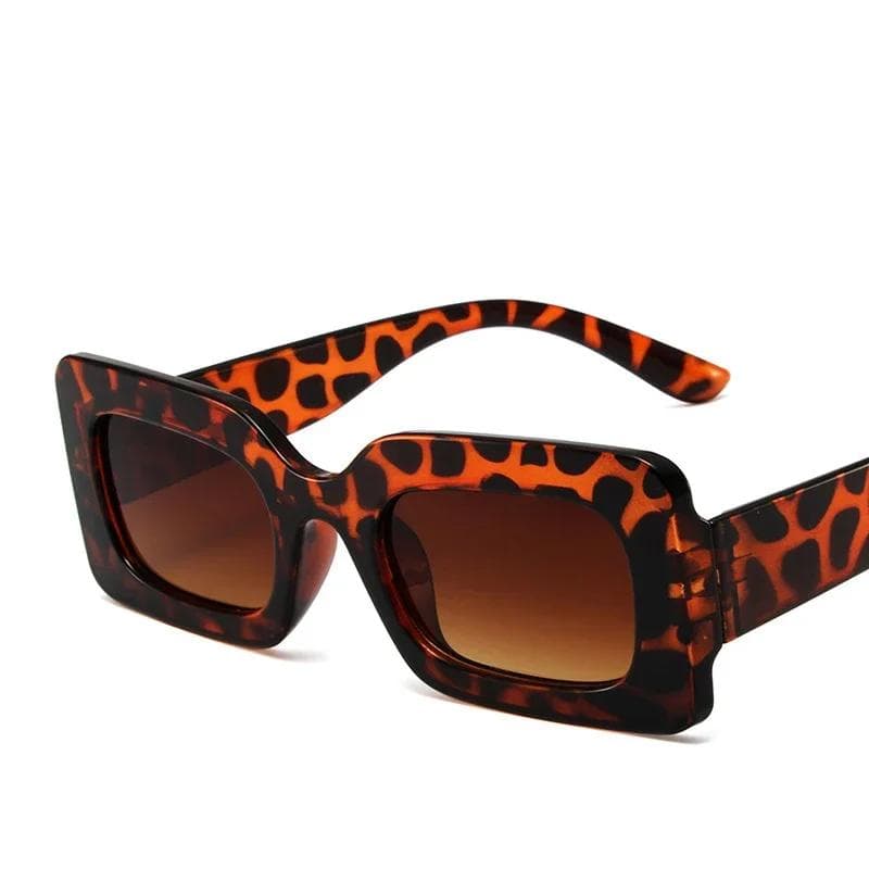 New Vintage Square Frame Blue Light Blocking Sunglasses Outdoor Cycling Shades Ladies Fashion Jelly Color Eyewear As picture