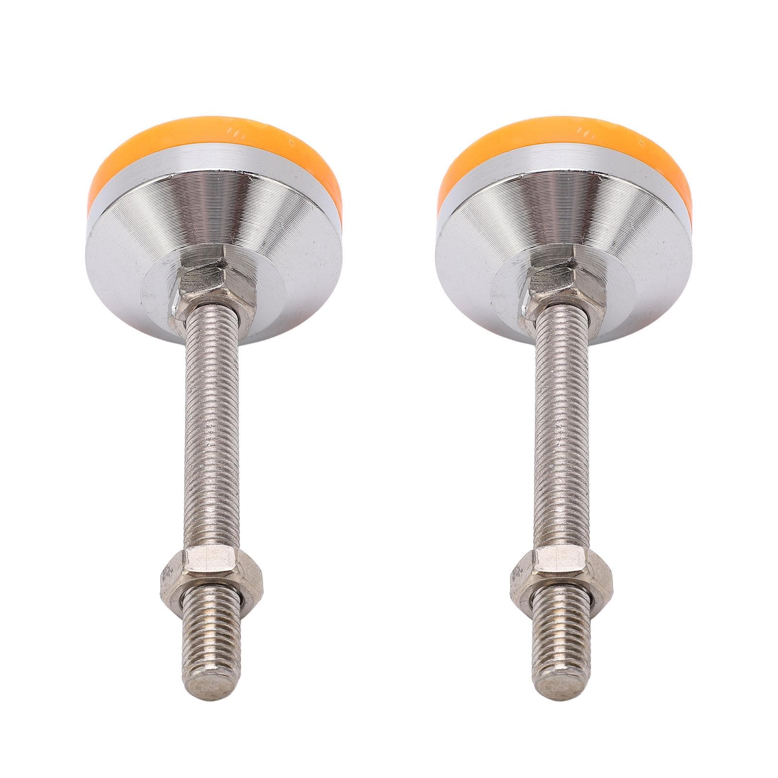 2pcs Yellow M12 Furniture Heavy Duty Leveling Screw Leg Grainflat Non Slip Shock Absorption