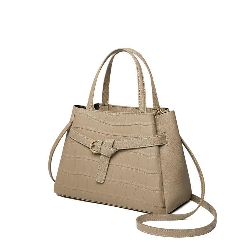 Light Luxury Leather Bag for Ladies, A Fashionable Mom Bag, and A Large-capacity Single-shoulder Handbag for Spring Commuting 28*12.5*20cm
