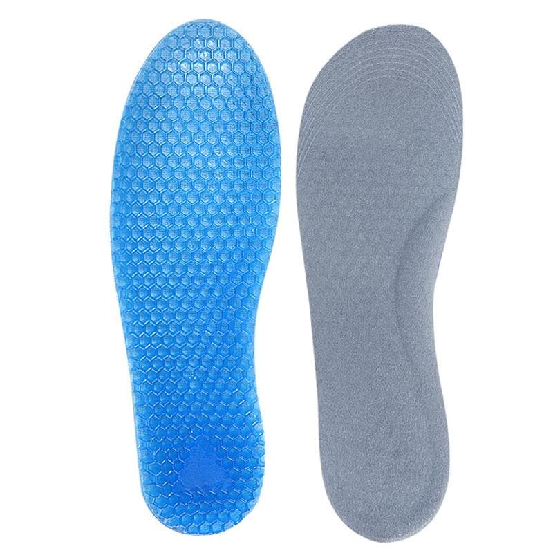 1 Pair Honeycomb Insoles for Shoes Soft Shoe Inserts Sport Anti-slip Template for Man Women Shoe Sole L EU 41-46 blue