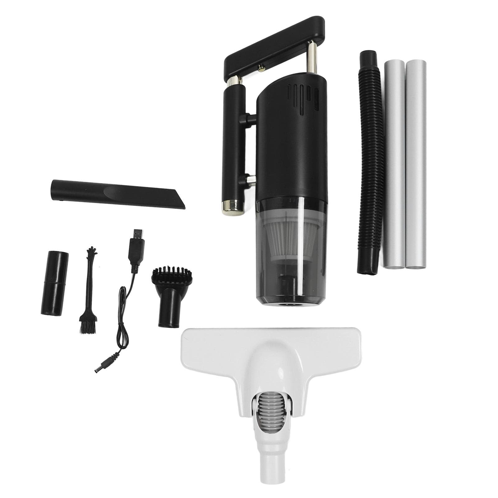 Home Handheld Vacuum Cleaner 60W Versatile Multiple Protection Cordless Vacuum Cleaner for Car Pet black