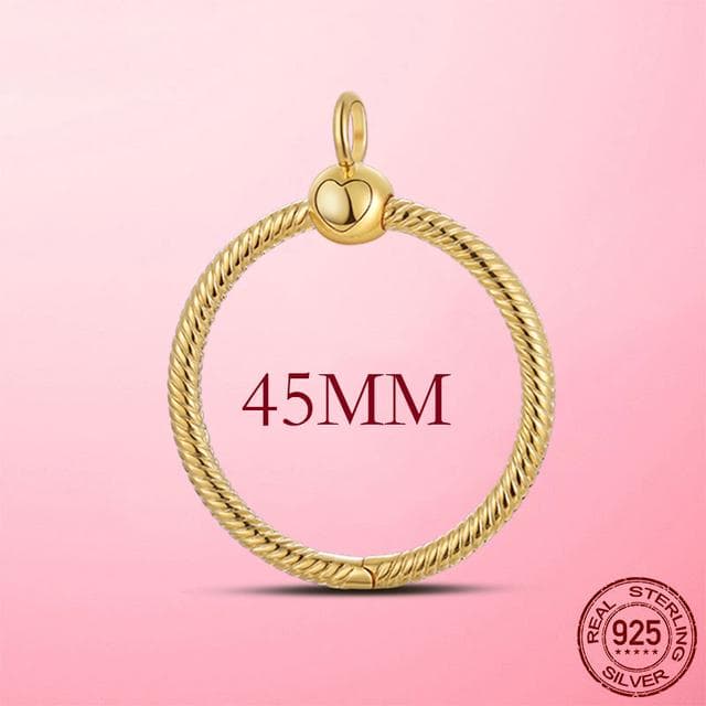 Original 925 Sterling Silver O Pendant Clasp Fits ME Series Bead Charm Rose Gold DIY for Women Jewelry Gifts