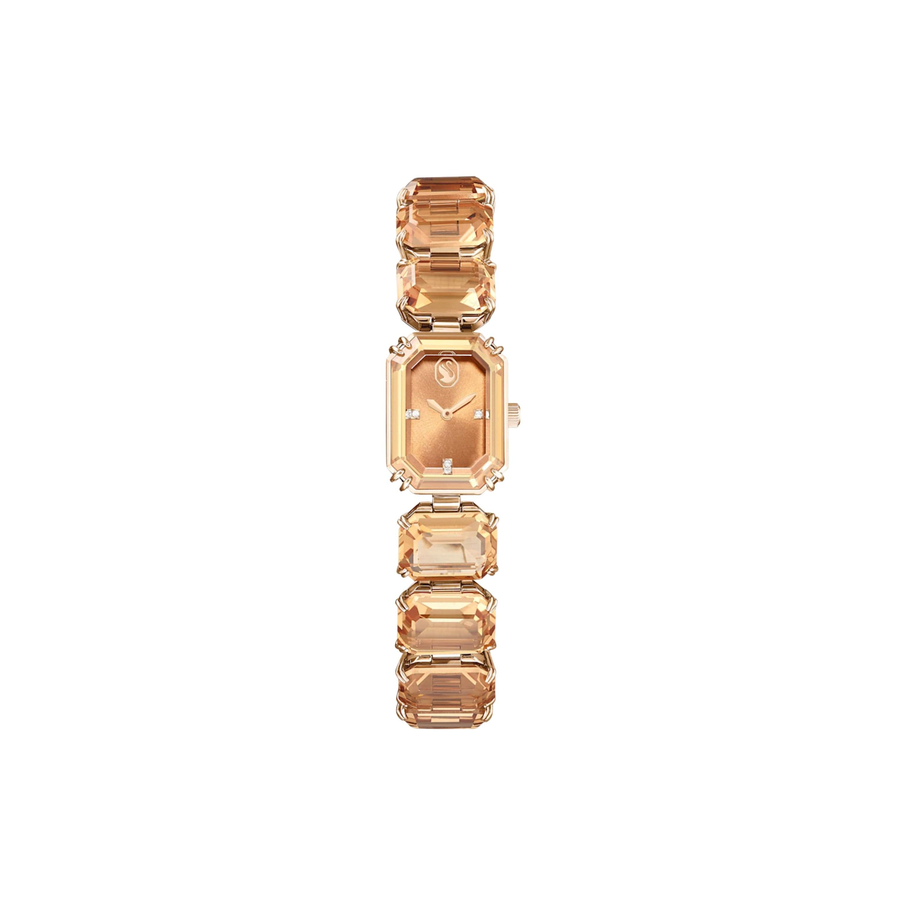 Swarovski Uptown Watch Quartz Movement Metal Strap Brown Dial 50m Water Resistant Women watches 5630831 Champagne Golden Dial