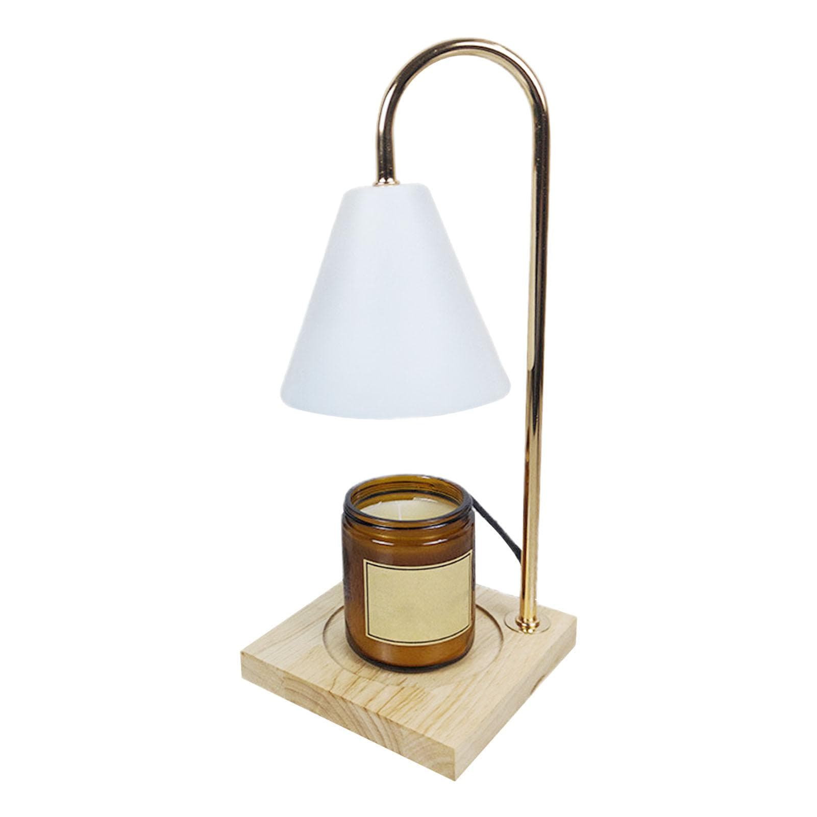Candle Warmer Lamp Smokeless Dimmable Decorative Aromatherapy Candle Melting Lamp for Bedroom white