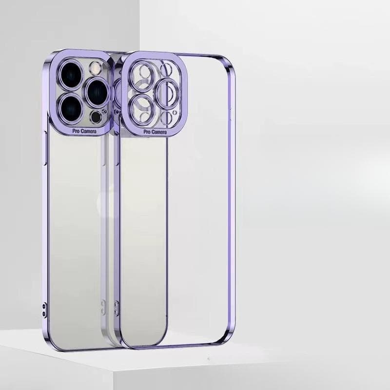 Applicable To Apple 16 Angel Pupil Eye Plating TPU Transparent Phone Case IPhone 15PROmax Full-cover Soft Sheath iPhone 6/6S purple