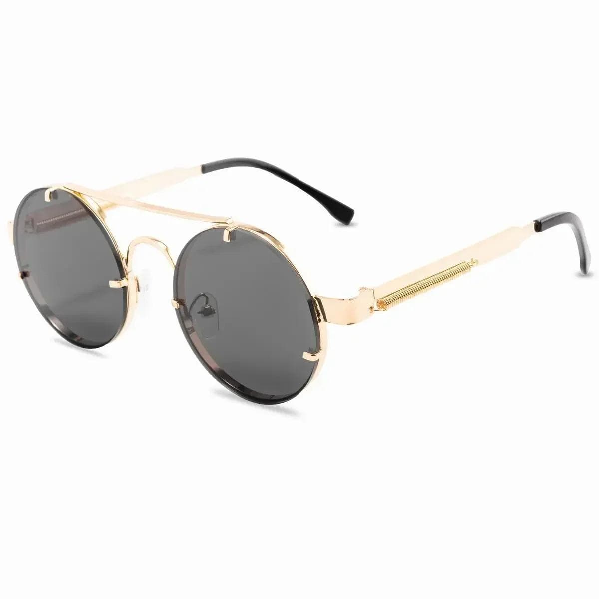 Vintage Punk Sunglasses For Women Men Retro Round Metal Frame Summer Spring Luxury Design Car Driving Glasses Eyewear