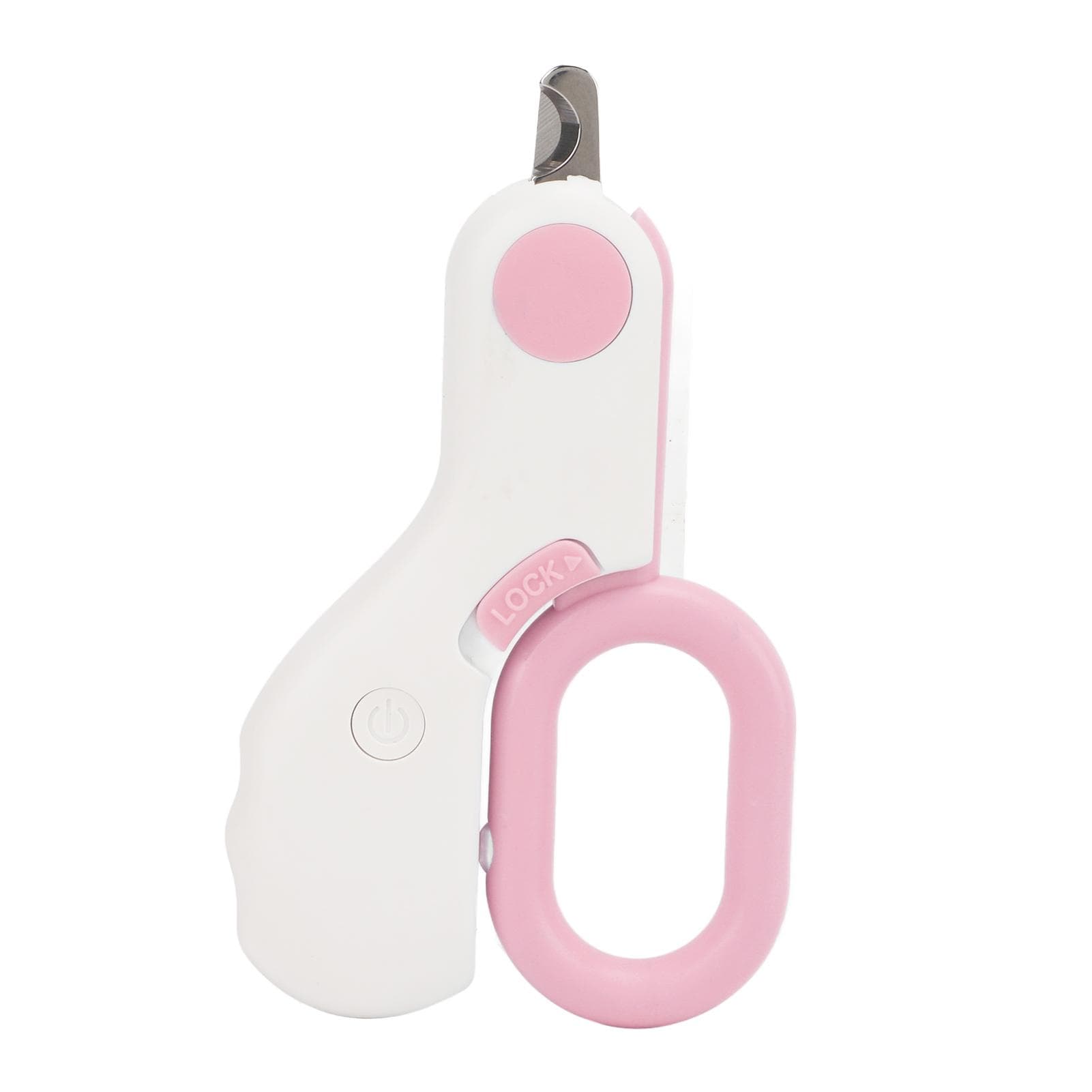 Pet Nail Clipper Mini Professional Safe Dog Nail Trimmer with LED Light for Kitten Puppy pink