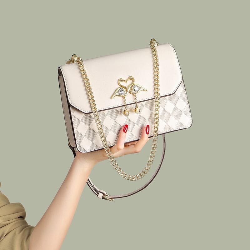 Bag Women's Crossbody Bag Leather Women's Bag Small Shoulder Bag Advanced Bags Chain Small Square Bag