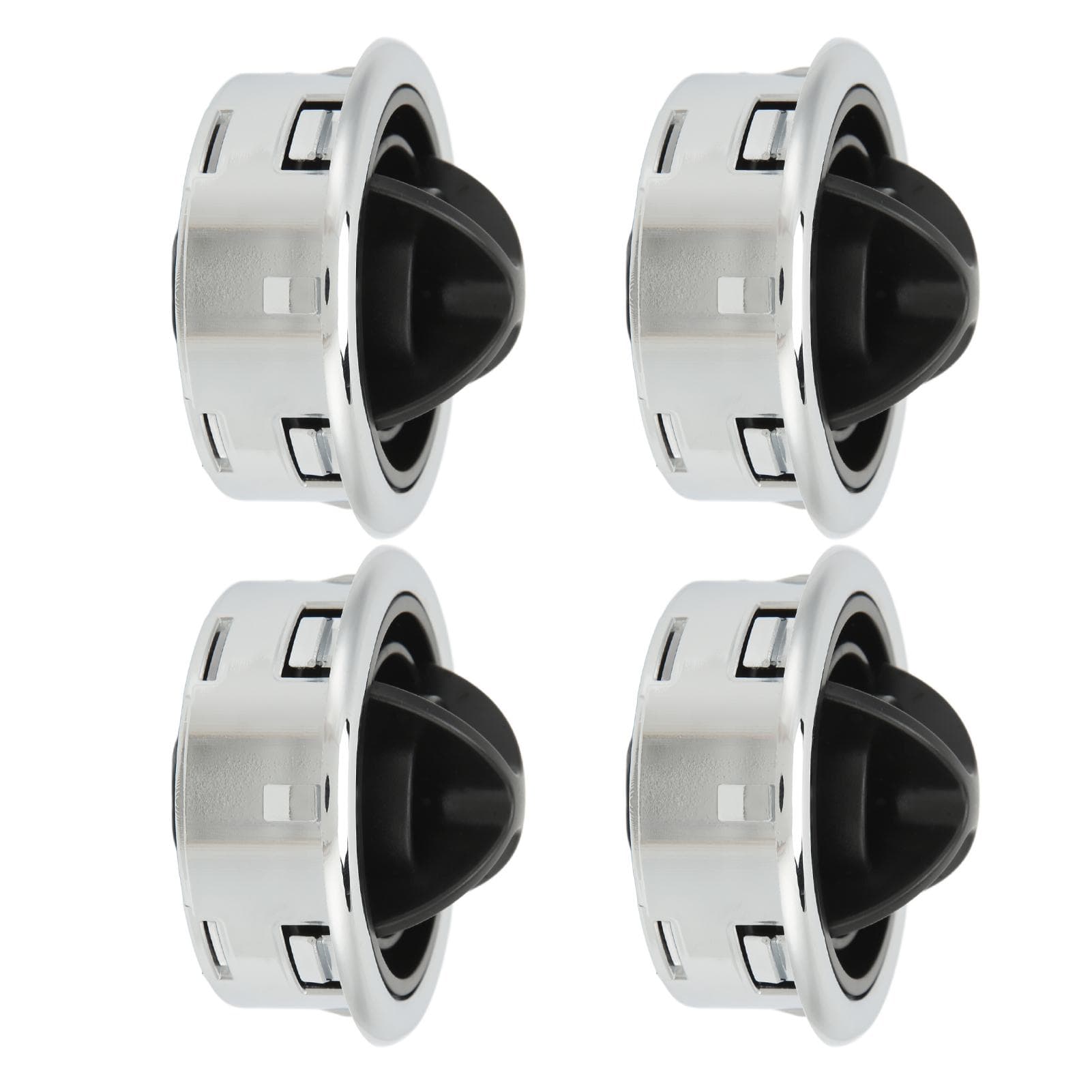 4pcs AC Air Vent ABS Black Silver Electroplate Air Conditioning Outlet for Yacht Bus Boat