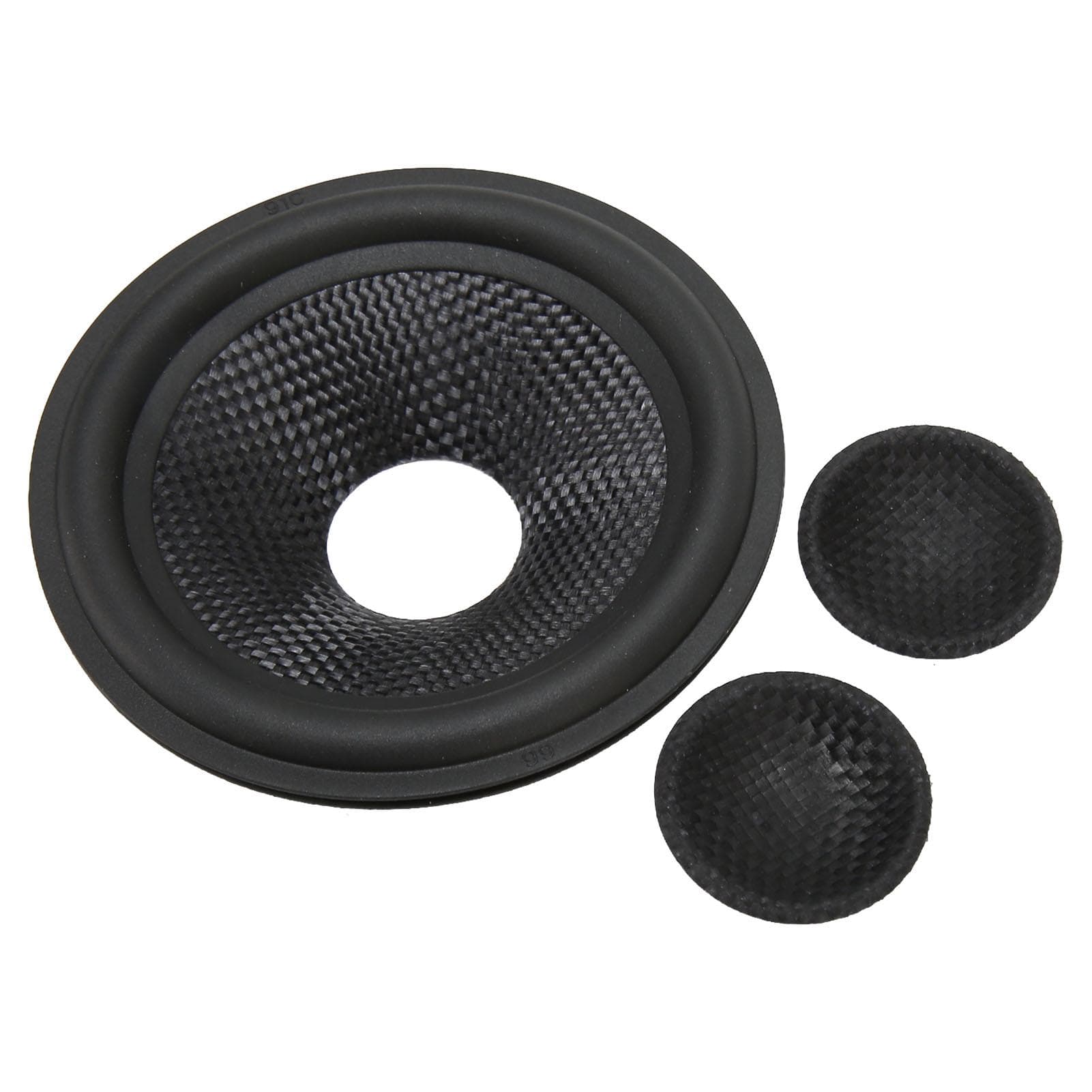 Paper Speaker Cone Drum Paper 1 Inch Inner Diameter Rubber Surround Subwoofer Cones Drum Paper for