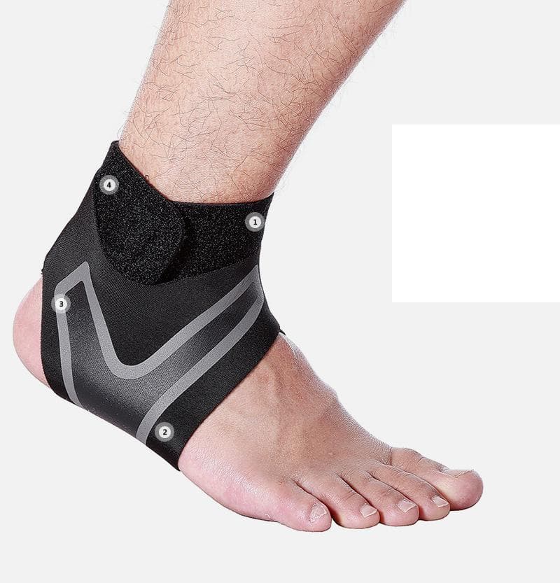 1PC Sports Compression Ankle Support Ankle Stabilizer Brace Tendon Pain Relief Strap Foot Sprain Injury Wrap Basketball Football L