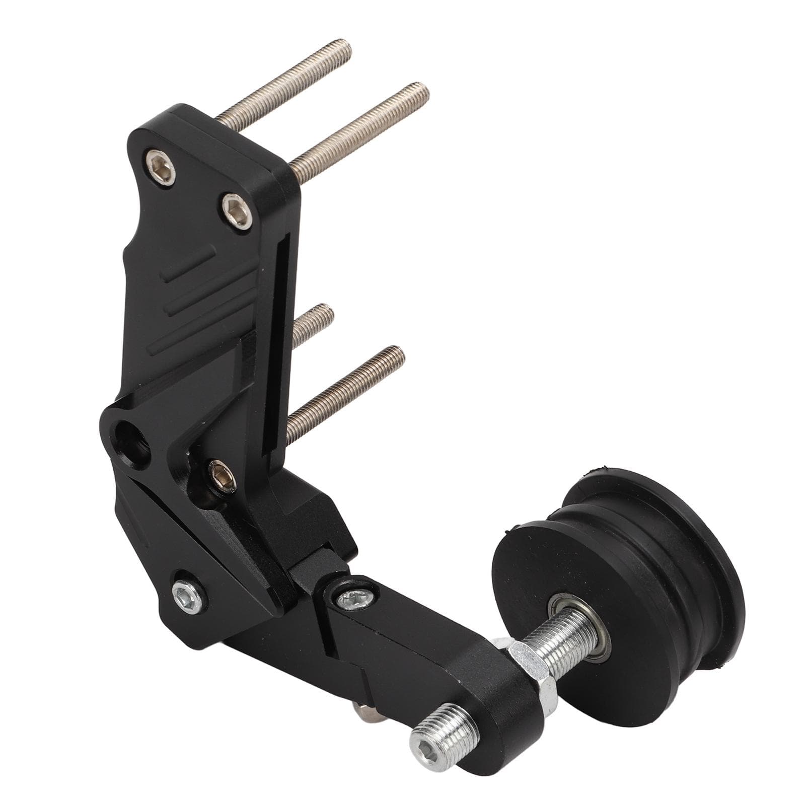 Motorcycle Wheel Chain Tensioner Roller Adjustable Aluminium Alloy Black Universal for Dirt Bike ATV