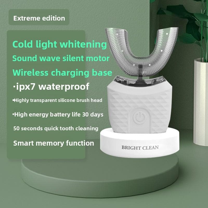Adult U-shaped Electric Toothbrush, Sonic Soft Hair, Men's and Women's Dental Beauty Instrument, Charging, Automatic Timing Dental Scrubber