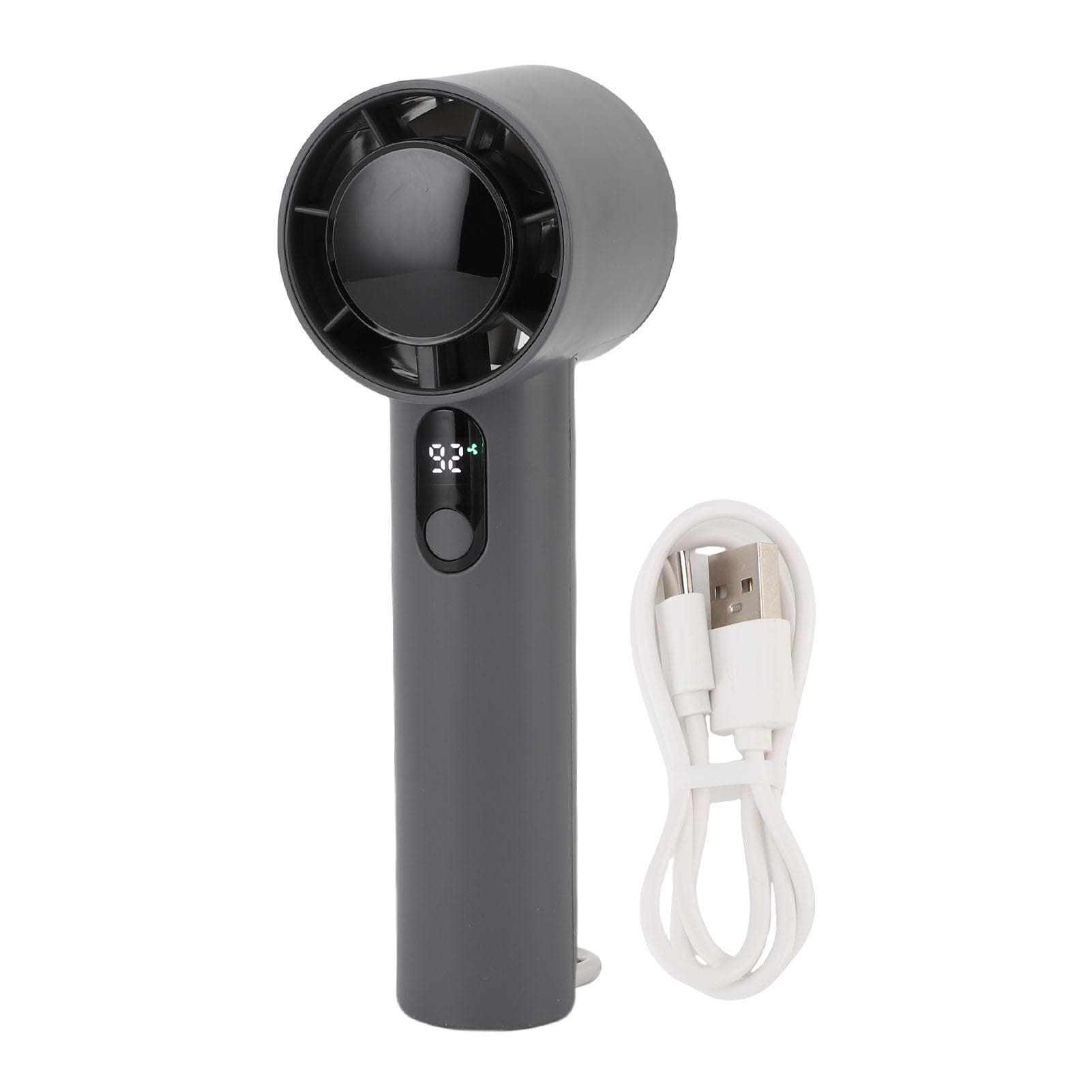 Portable Handheld Fan 5 Speeds Adjustable Quiet Rechargeable Digital Display Mini Pocket Fan for
