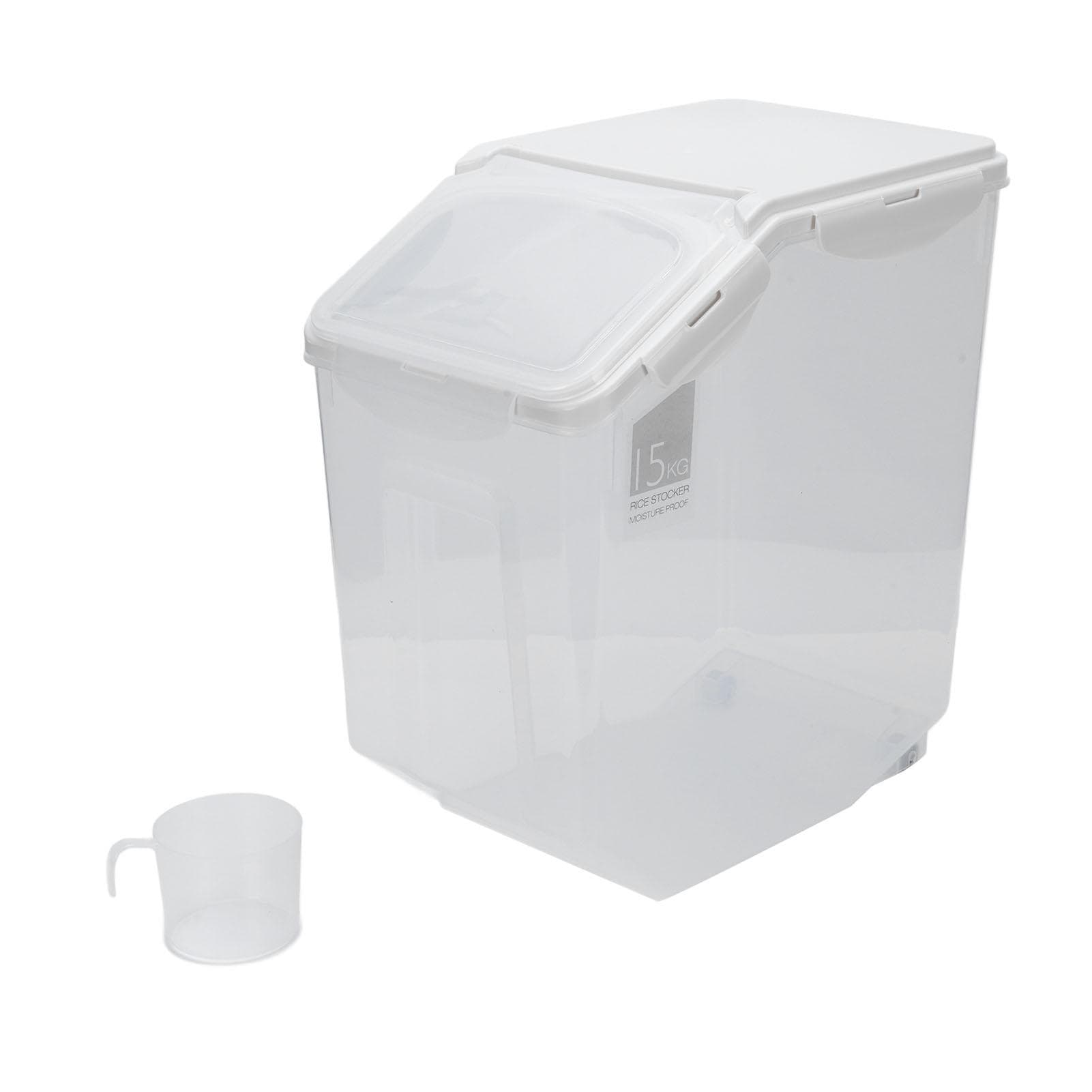 Rice Barrel Food Grade PP Grain Storage Bin Thickened Sealed Food Container Multipurpose Damp Proof