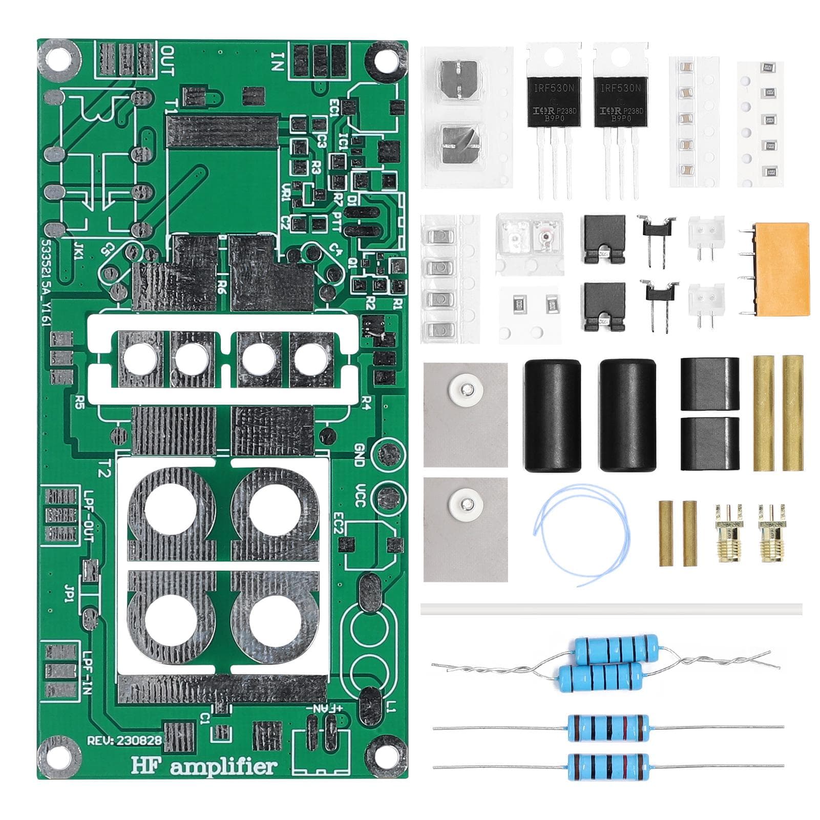 DIY Kit 70W SSB Linear HF Power Amplifier 3.5-30Mhz for FT-817 KX3 Radio AM CW Frequency Modulation multicolour