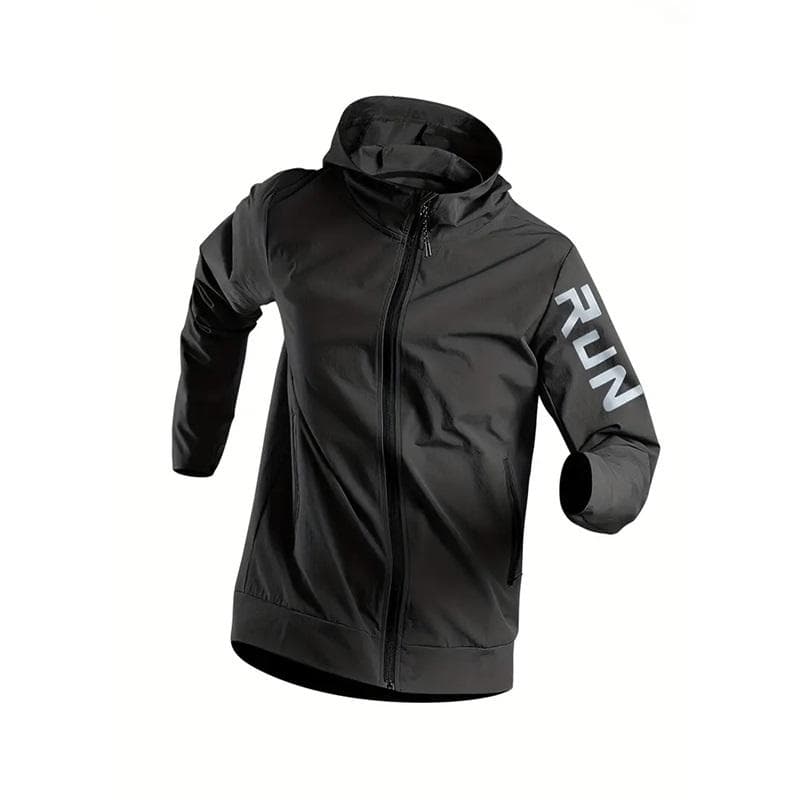 Men's Sports Clothes Morning Running Clothes Loose Fall Quick Dry Clothes Training Cycling Sports Gym Equipment M black