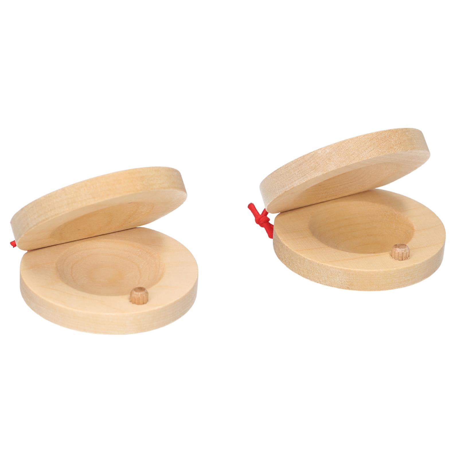 Muslady Pair of Castanets Wooden Castanet Finger Clappers Musical Instrument Type 1