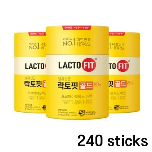 Chong Kun Dang Lacto-fit GOLD 50 Sticks, 80 Sticks (8 Options) #80sticks 3box(240sticks)