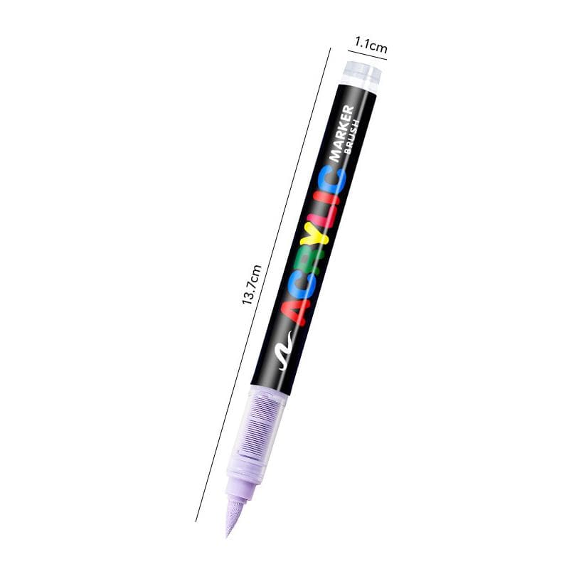 Direct Liquid Acrylic Marker Pen Paint Brush Pen Painting Stone Ceramic Glas Wood Canvas Making Drawing Graffiti Coloring Pen purple
