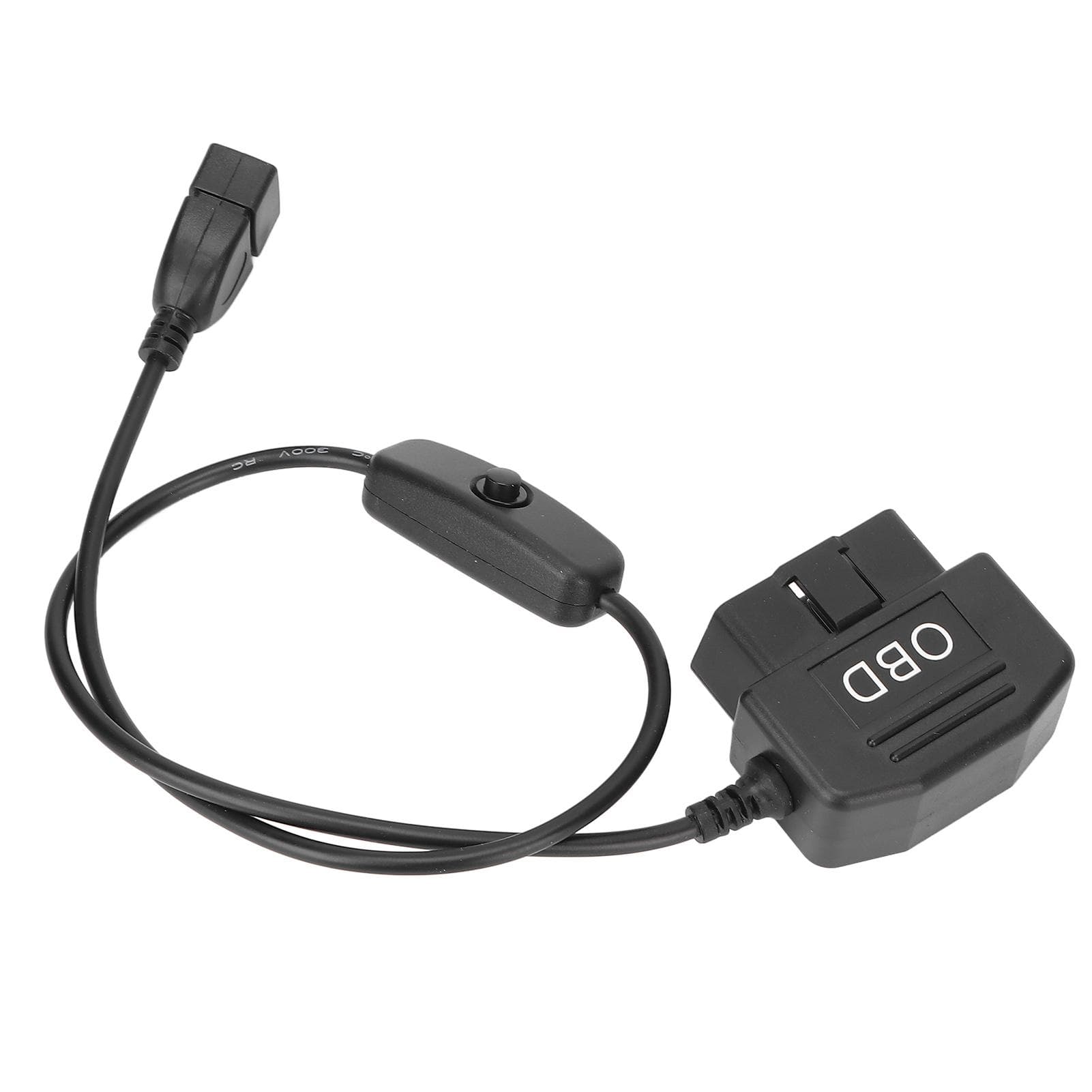 16 Pin OBD2 Male Plug USB Power Charging Cable OBD Adapter Cable 18.9in Universal Connector Charger