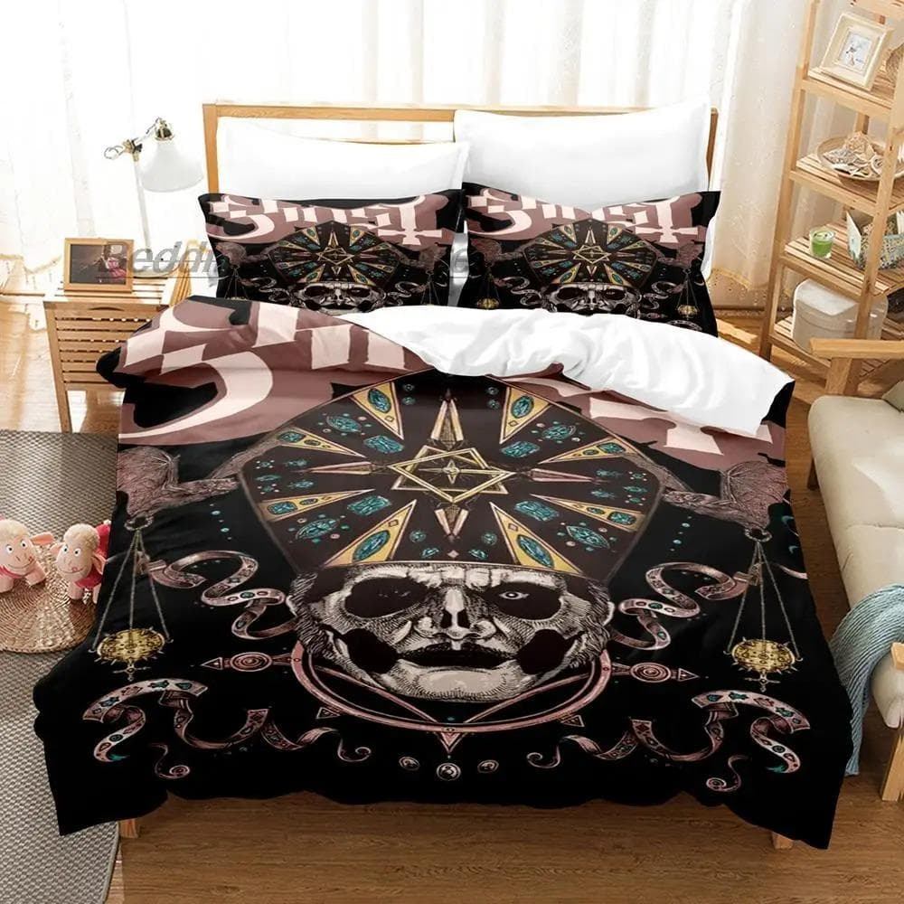 Ghost Rock Band Tank Bedding Set Single Twin Full Queen King Size Bed Set Aldult Kid Bedroom Duvetcover Sets 3D Print EU Double 200x200cm