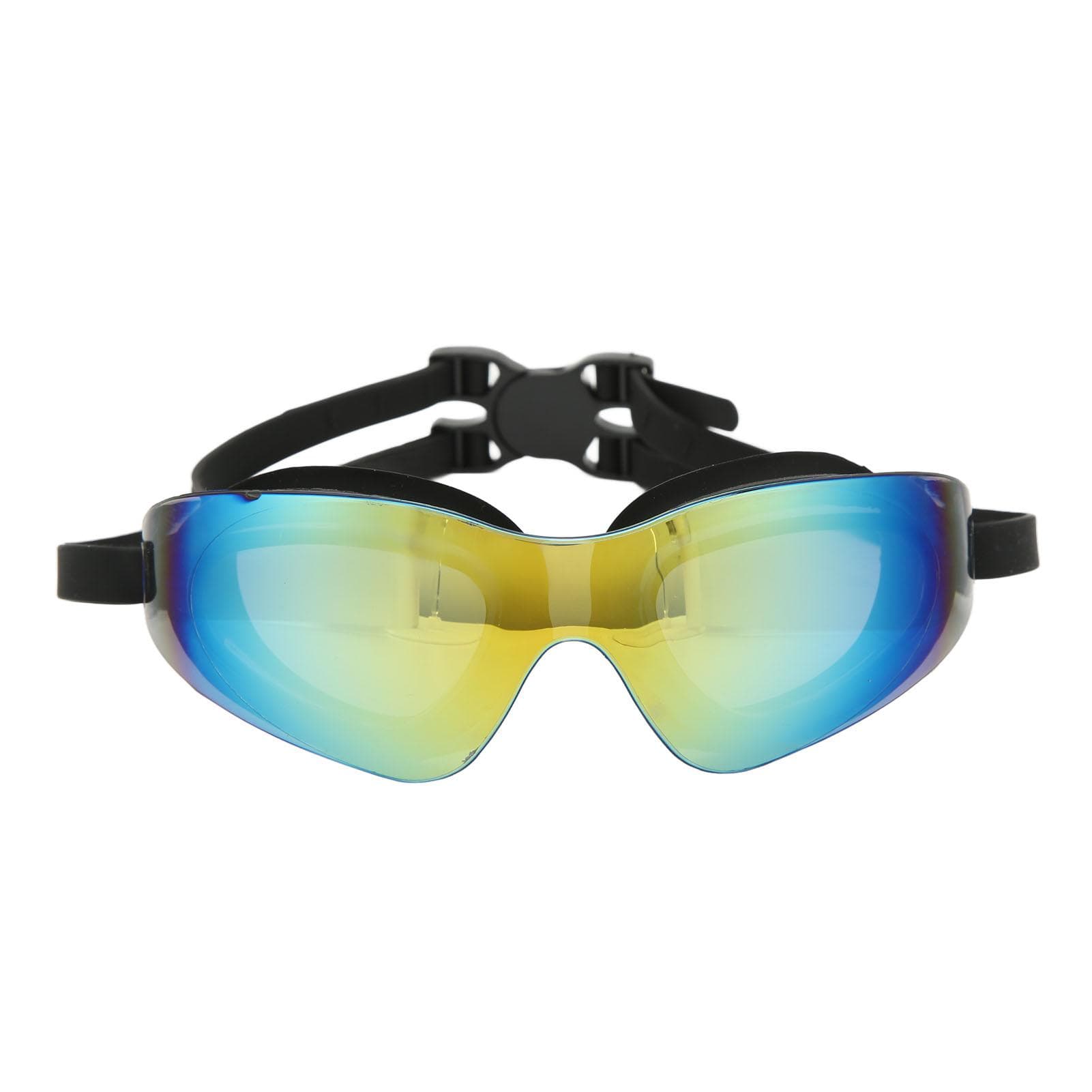 Swimming Goggles Anti Fog No Leaking Silica Gel Swim Glasses with PC Mirror for Men and Women Black