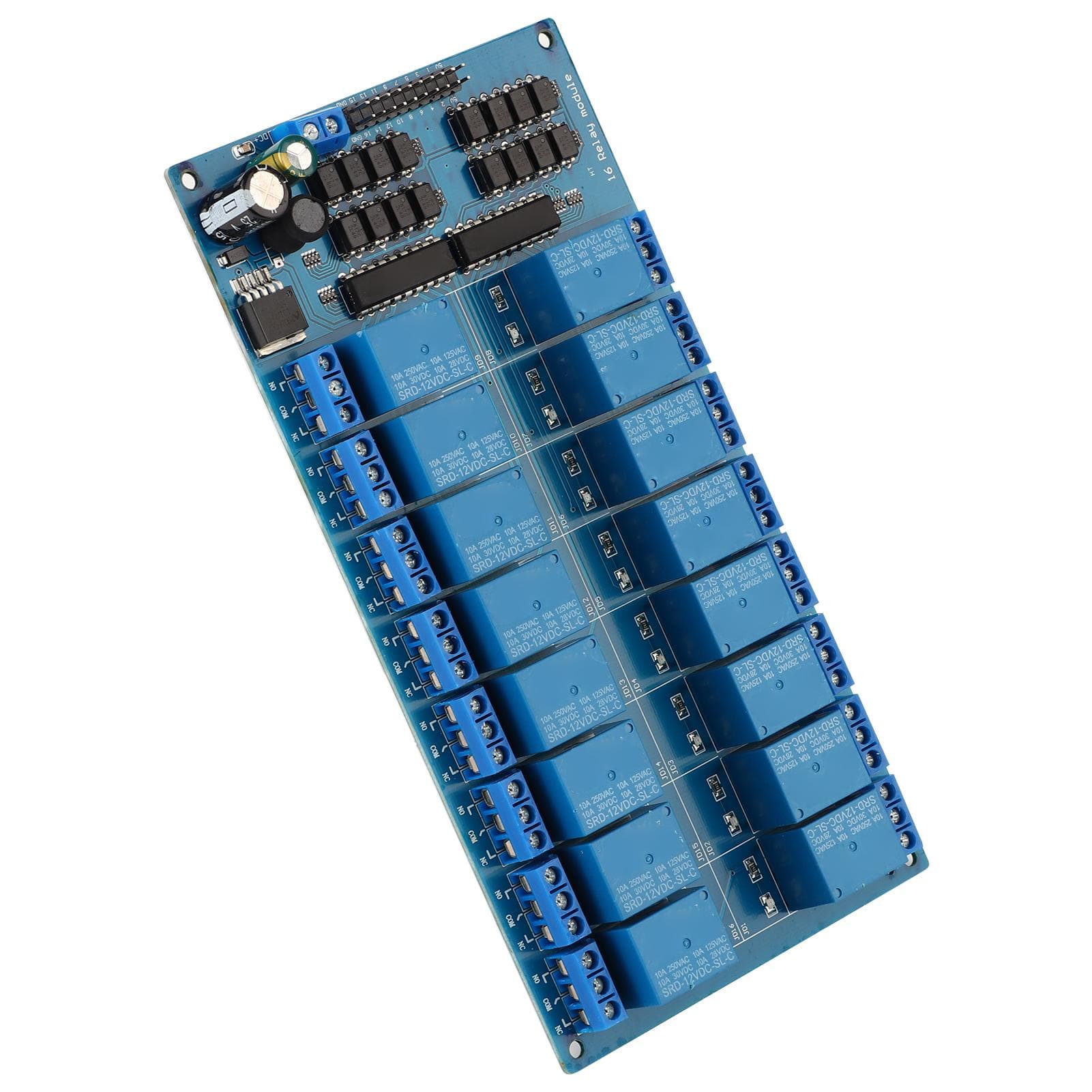 16 Channel Relay Module Electromagnetic Board for ARMAVR PIC PLC Low Level Trigger12V