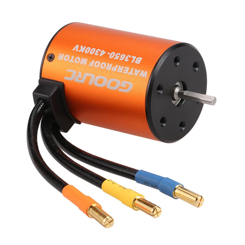 GoolRC 3650 4300KV Waterproof Brushless Motor for 1/10 RC Car HSP 94123 HuanQi 727 FS Racing