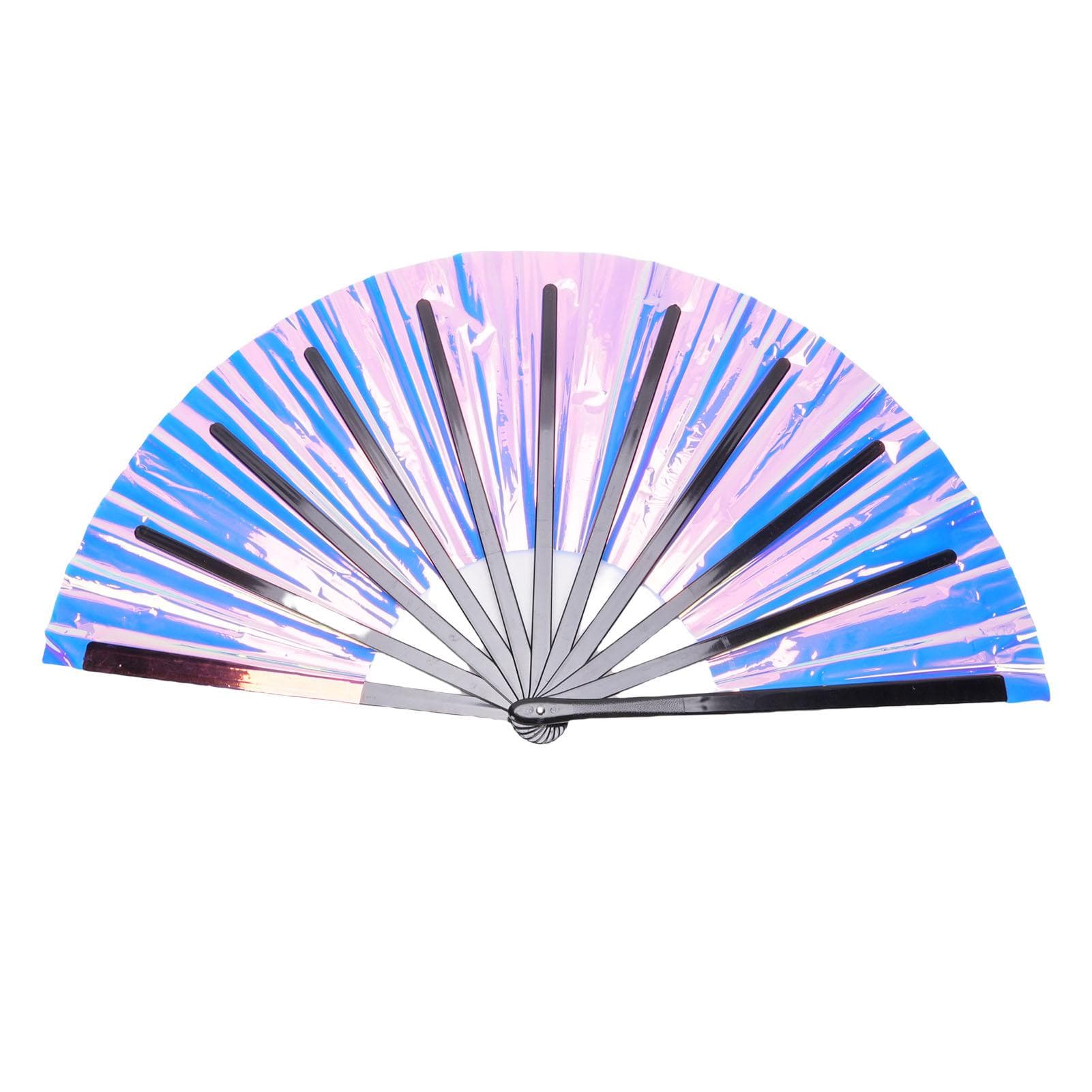 Folding Hand Fan Chinese Style Handheld Clacking Fan for Line Dancing Carnival Festival Party