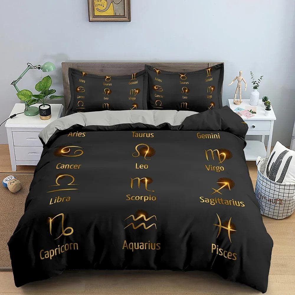 Psychedelic Duvet Cover Constellation Bedding Set For Bedroom Astrological Comforter Quilt Covers USEUAU Single Double 70x133cm 2pcs