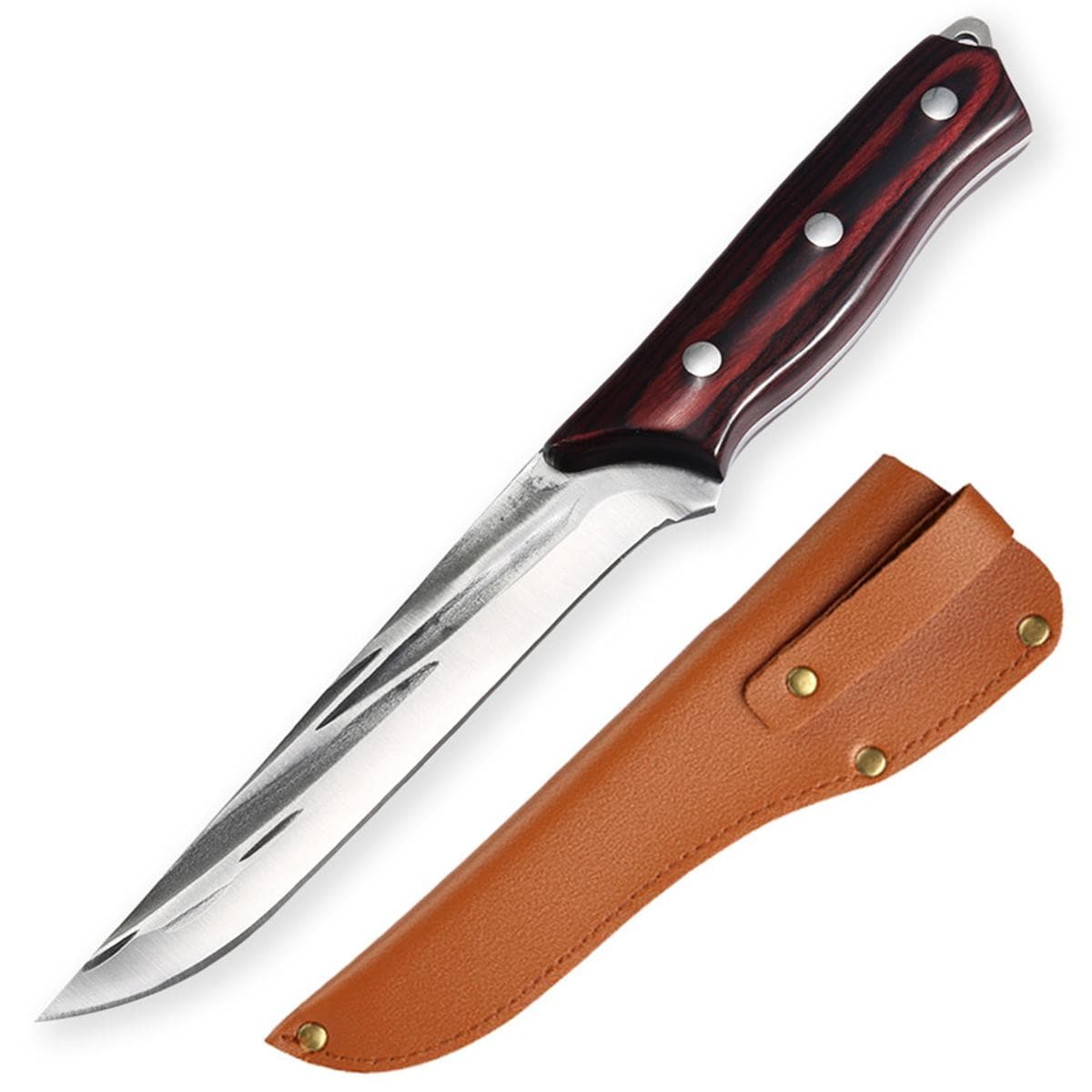 5Cr15Mov Stainless Steel Forged Butcher Knife Meat Cleaver Boning Knife Hunting Camping Fishing Survival Kitchen Chef Knife B
