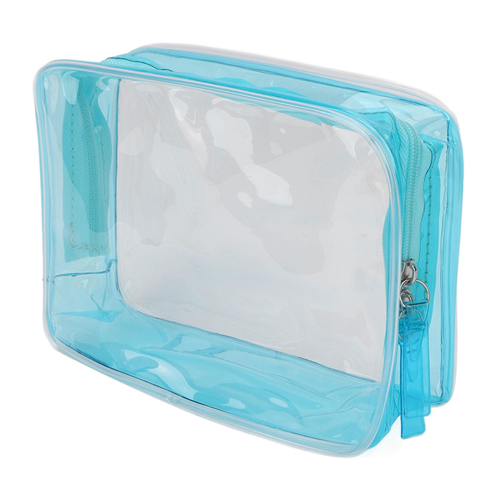 10pcs Clear Cosmetic Bag Large Capacity Transparent Travel Storage Pouch for Hair Accessories Tools