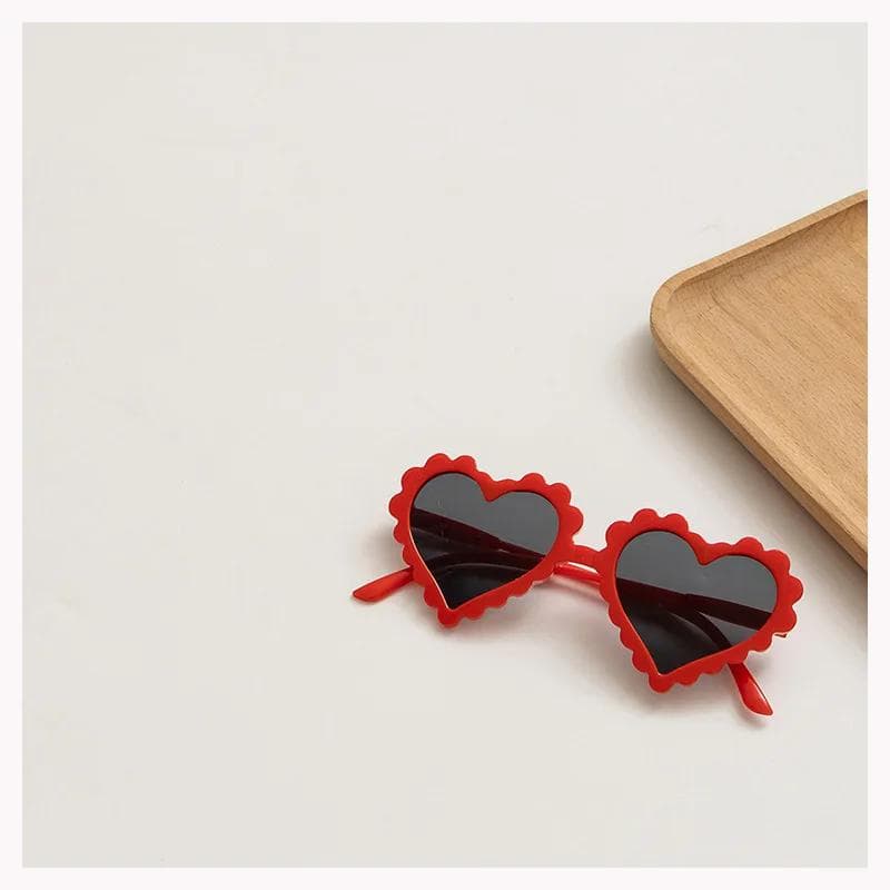 Kids Heart Sunglasses Pink Cartoon UV400 Protection Cute Fashion Eyewear for Girls Boys Baby Sun Glasses 1PC