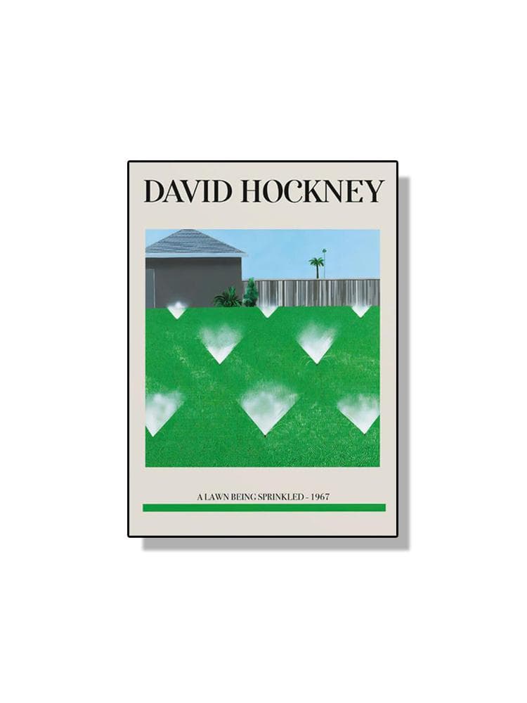David Hockney Artwork Exhibition Poster Canvas Painting Abstract Pool Deckchairs Wall Art For Living Room Home Decoration 70x100cm No Fram