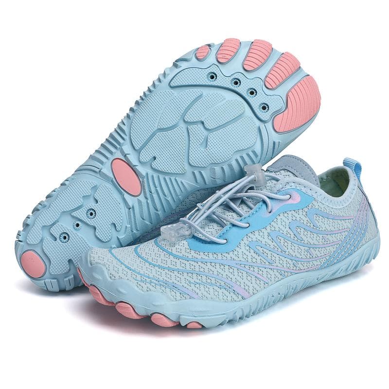 Gym Barefoot Shoes Womens Mens Pro Water Shoes Women Men Barefoot Hike Shoes Wide Toe Box Non-Slip Breathable Zero Drop Shoes 39 blue