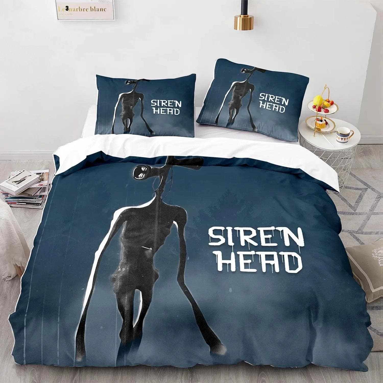 3D Print Siren Head Bedding Set Duvet Cover Bed Set Quilt Cover Pillowcase Comforter king Queen Size Boys Adult Bedding Set 70x133cm 2pcs