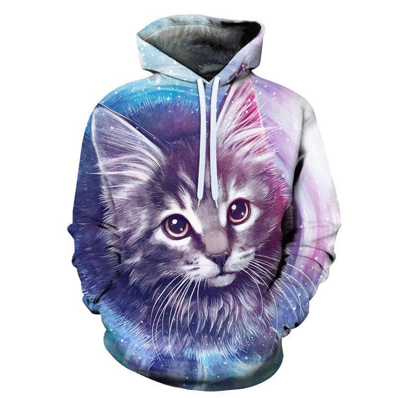New Fashion Cat Hoodies 3D Animal Cat Printed Hoodie Casual Men Women Hooded Pullovers XXL
