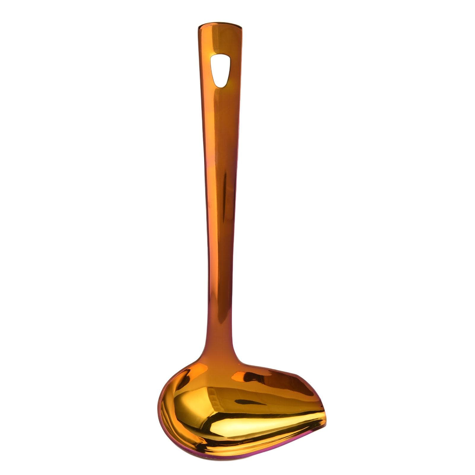 304 Stainless Steel Oil Scoop Thickened Soup Ladle Harmless Kitchen Soup Scoop for Restaurant Home L(for 6.5-9kg)