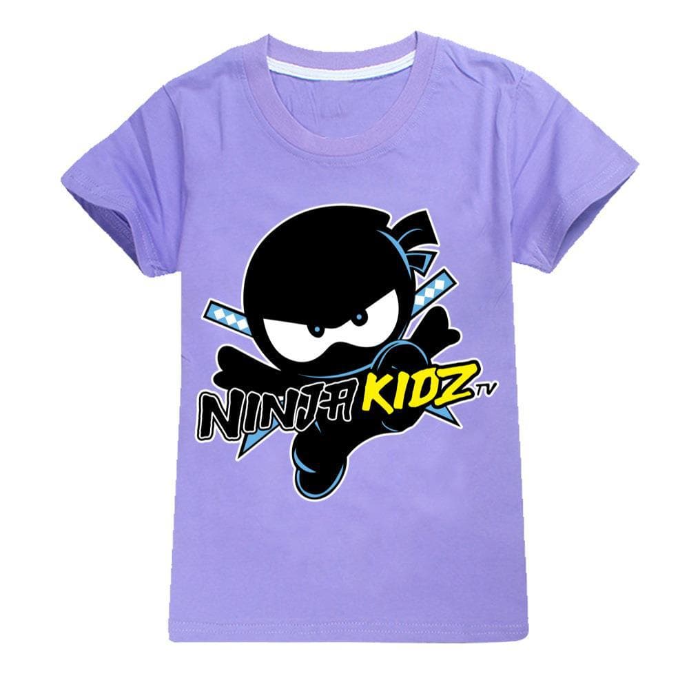 2025 MINISO NINJA KIDZ 3D T Shirt Casual Summer Short Tees Kids Cartoon Graphic T Shirts Boys Clothing Harajuku Anime Tshirt 4-16 Years 130