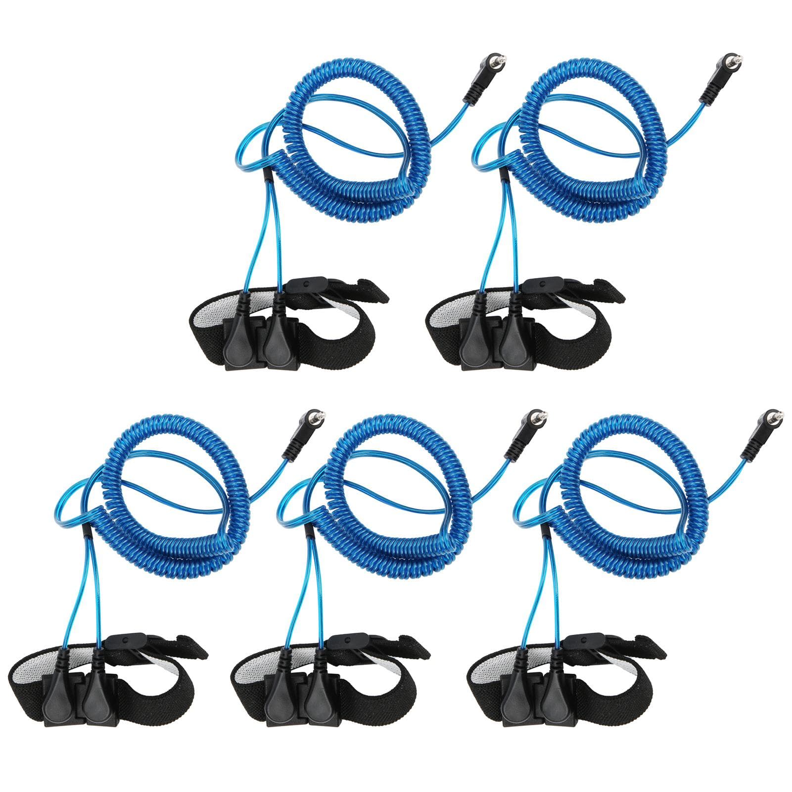 5Pcs Anti Static Wrist Strap Electrostatic Bracelet 2?Circuit Industrial Control Components