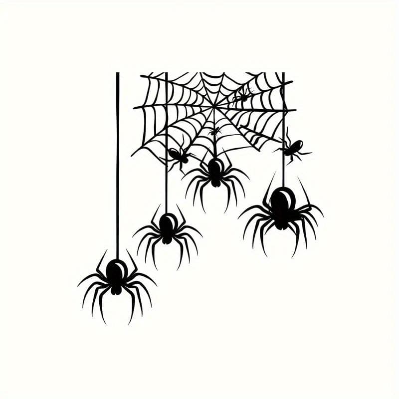 1pc Halloween Spider Switch Sticker Removable Realistic Black Spider and Web Design, for Indoor Home Decor, Living Room, Bedroom