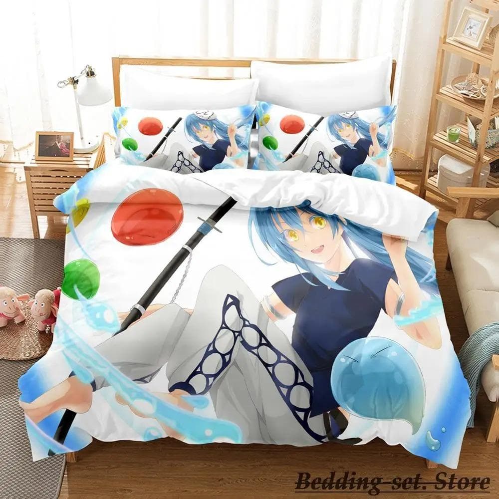 time i got reincarnated as a slime Bedding Set Single Twin Full Queen King Size Bed Set Adult Kid Bedroom Duvetcover Sets Anime 70x133cm 2pcs