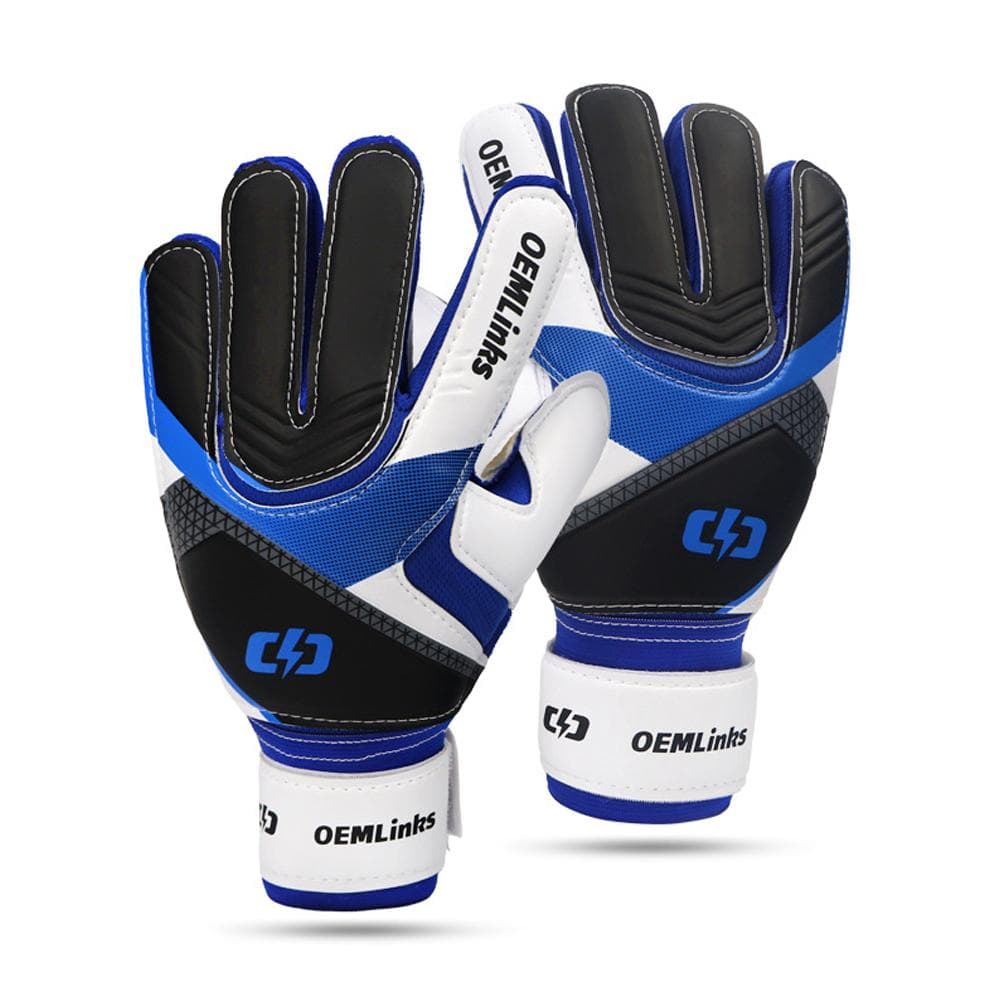 Latex Soccer Goalkeeper Gloves Football Goalie Gloves with Strong Grips for Adult 9 blue