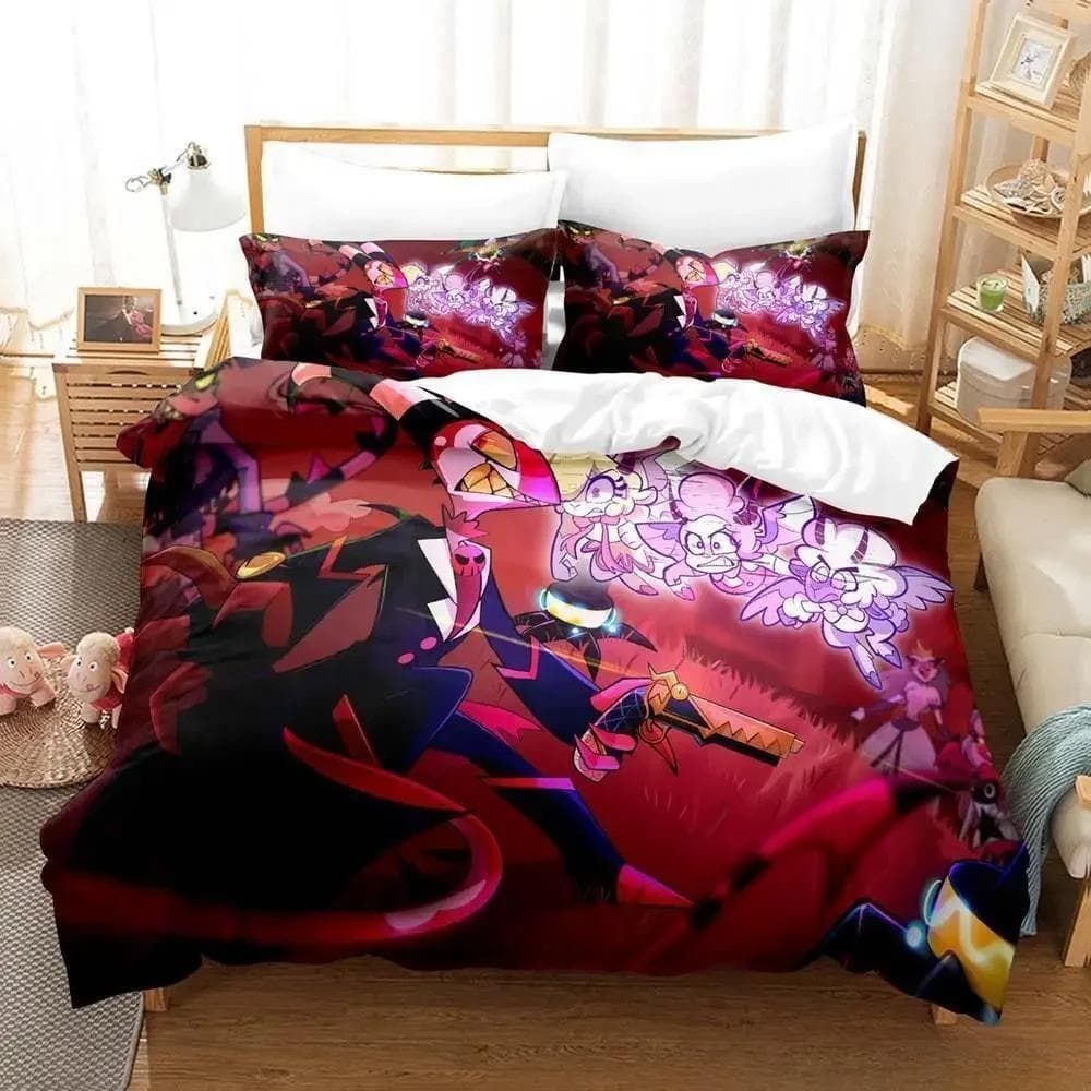 Loona boss Bedding Set Single Twin Full Queen King Size Bed Set Adult Kid Bedroom Duvet cover Sets 3D Anime parure de lit Bed 70x133cm 2pcs