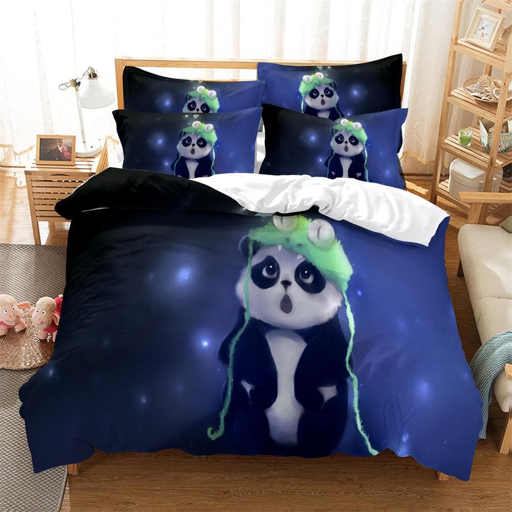 Panda Bedding Set Duvet Cover Set 3d Bedding Digital Printing Bed Linen Queen Size Bedding Set Fashion Design EU single(135x200cm)