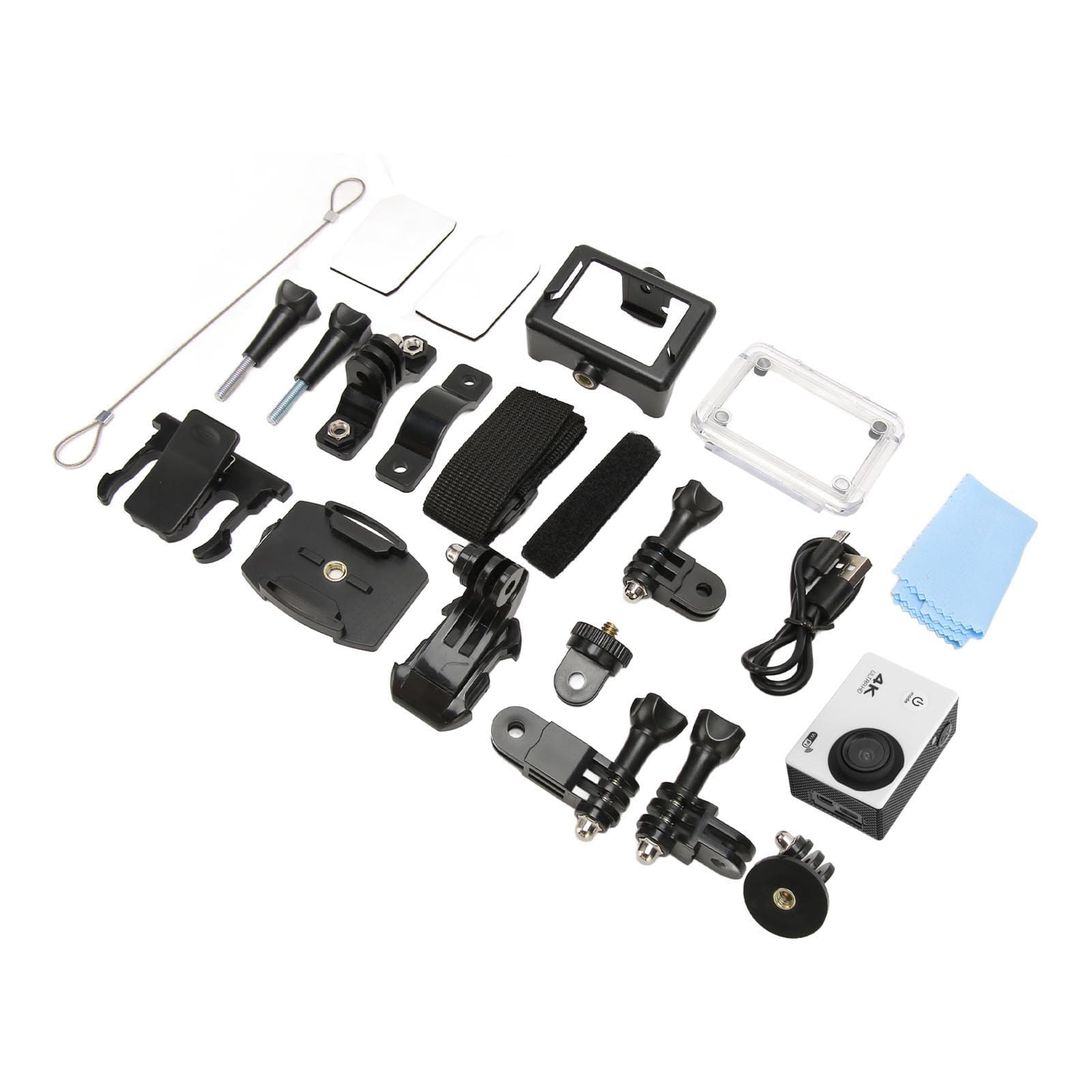 Action Camera 4K HD 98.4ft Waterproof 2.0 Inch Screen WiFi Underwater Sports Camera for Outdoor white