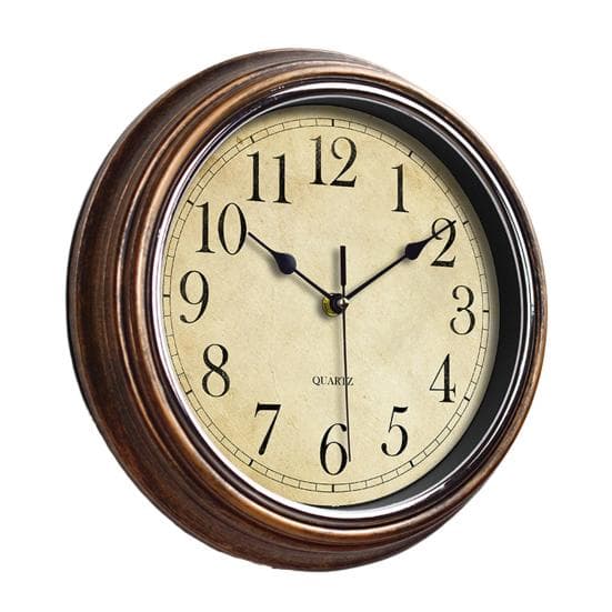 Wall Clock Vintage Silent Non-ticking Battery Operated Hanging Clock for Living Room Home Decoration B