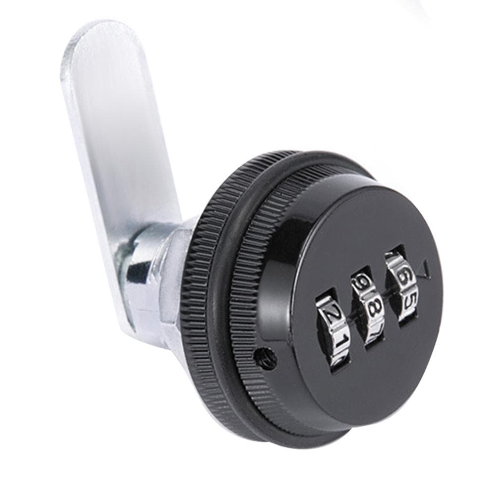 Drawer Combination Lock, File Cabinet Drawer Lock, Electrical Box Mailbox Lock, Zinc Alloy Tumbler Lock Mechanism Alloy Black